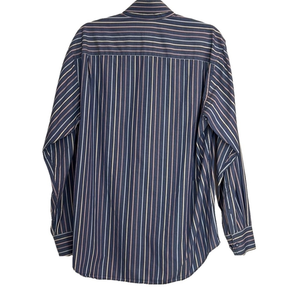 Robert Talbott Button Down Collared Shirt Blue St… - image 2